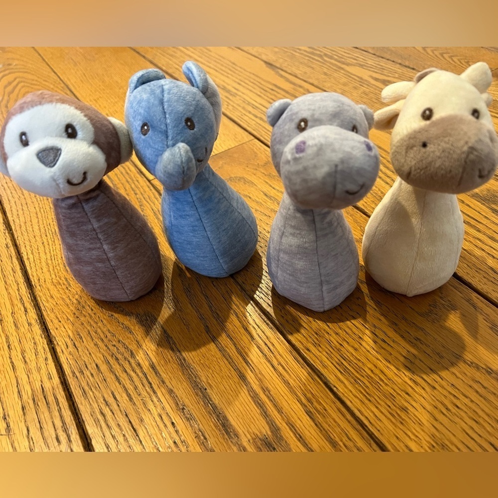 Baby Gund Playful Pals Bowling set 4 figures RARE items